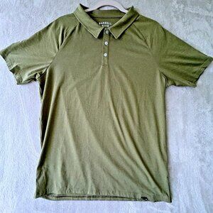Barbell Apparel Mens Performance Polo Shirt Olive Green Mens Size XL (A6) Golf